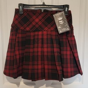 Killstar Teen Spiritus Mini Skirt Tartan Size Small